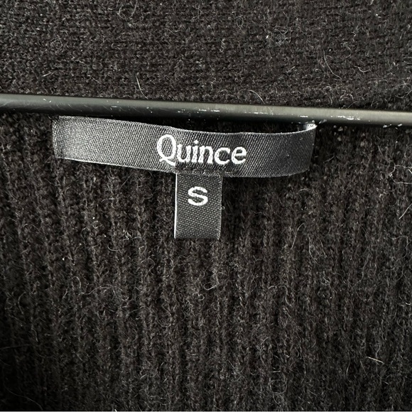 QUINCE black Baby Alpaca-Wool Cropped Cardigan - Picture 5 of 5